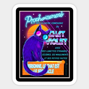 Le Chat Violet (Le Chat Noir Vaporwave Parody) Sticker